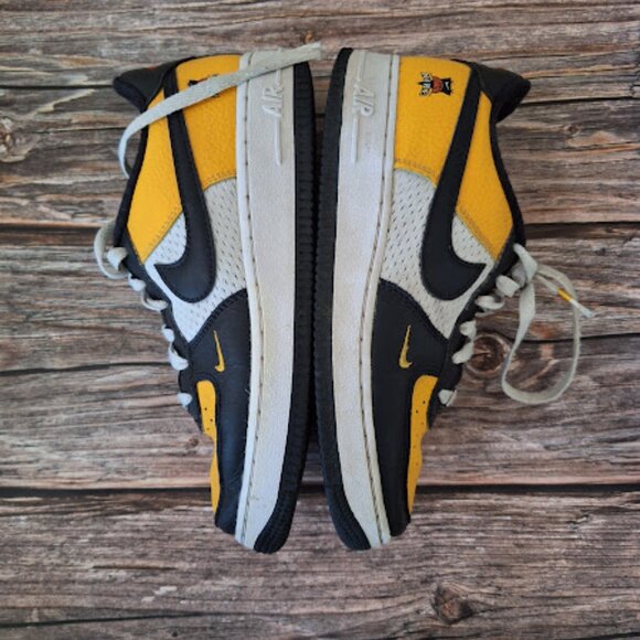 Nike Air Force 1 Golden Yellow and Black size 5Y - Picture 6 of 7